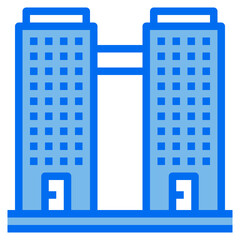 house blue line icon