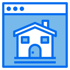 website blue line icon