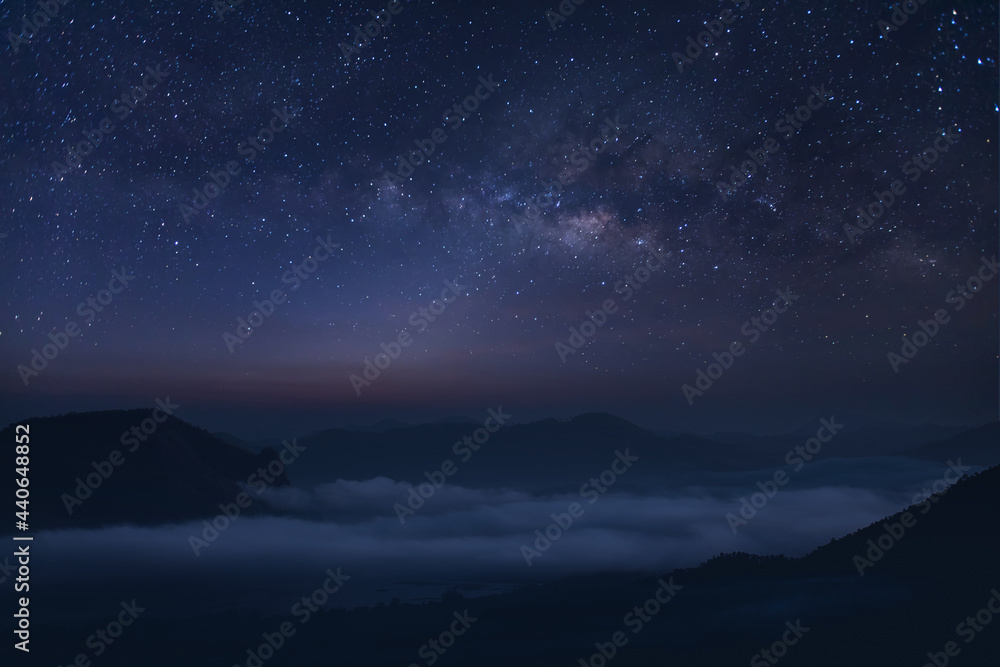 Canvas Prints milky way galaxy at night. image contains noise and grain due to high iso. image also contains soft 