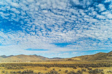 Beautiful arid Rolling hills landscape in northern California