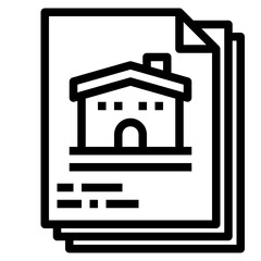 Naklejka premium files line icon