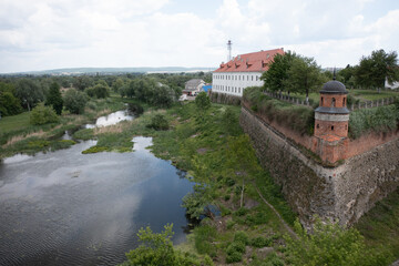 Fototapeta na wymiar Aerial view on Dubno castle from drone
