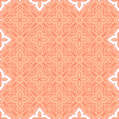 Geometric vector pattern with Pale yellow  color with red dots. simple ornament for wallpapers and backgrounds.