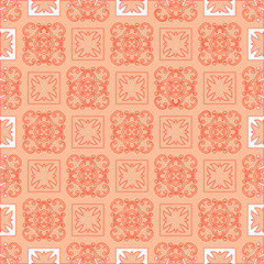 Geometric vector pattern with Pale yellow  color with red dots. simple ornament for wallpapers and backgrounds.