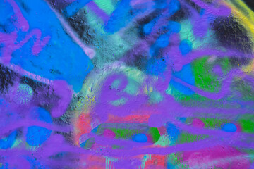 Scribble of colored paint. Abstract colorful graffiti wall background