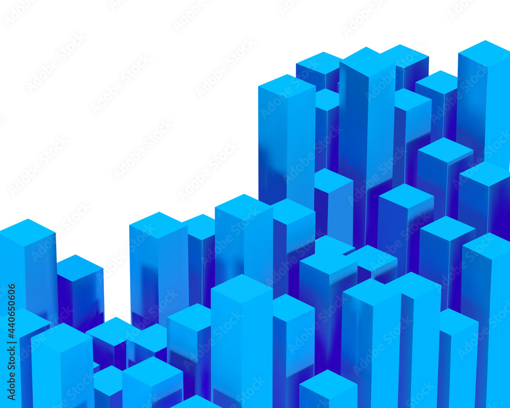 Poster 3d render vector composition with dynamic blue color realistic geometric shapes in motion. abstract 