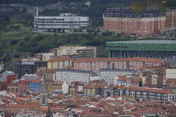 Fototapeta na wymiar Urban view on the city of Bilbao