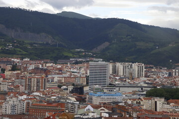 Urban view on the city of Bilbao