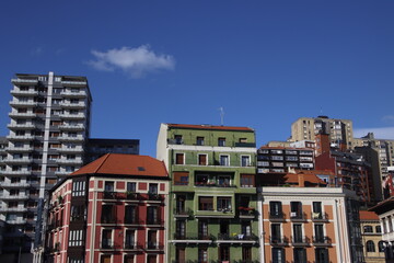 Urban view on the city of Bilbao