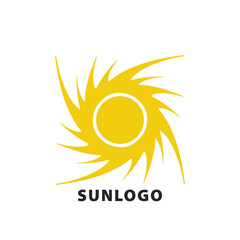 Fototapeta na wymiar Sun icon, logo. Summer design. Vector illustration