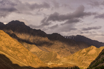 Pamirs mountain range in Tajikistan