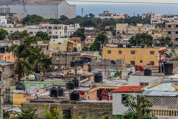 View of south west of Santo Domingo, capital of Dominican Republic.
