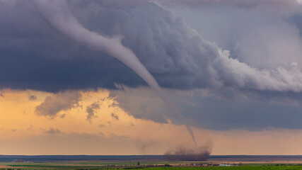Rope Tornado touches down on the eastern Colorado plains in Northeast Colorado