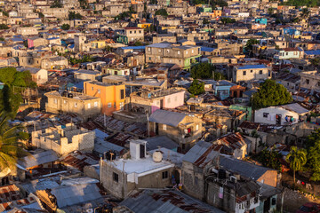 Aerial view of northern Santo Domingo, capital of Dominican Republic.