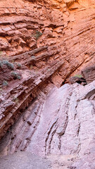 Red rocks. National park. Low Angle View Of Mountain Against Cloudy Sky	
