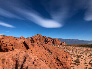 Red rocks. National park. Angle View Of Rock Formations Against Sky	

