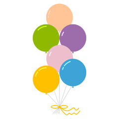 balloon multicolor flort in air