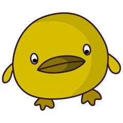 Yellow little chicken cartoon , small yellow baby