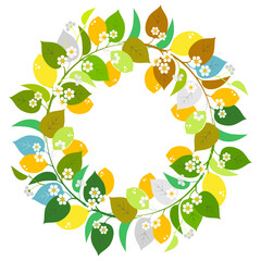 leaf crown yellow and green color , concept beauty from nature , no toxic