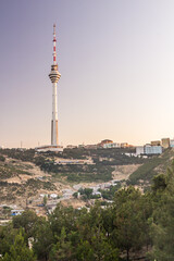Fototapeta na wymiar TV Tower in Baku, Azerbaijan