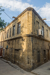 Fototapeta na wymiar Ston building in the old town in Baku, Azerbaijan