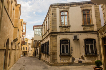 Street in the old town in Baku, Azerbaijan