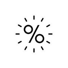 percent  - black vector icon