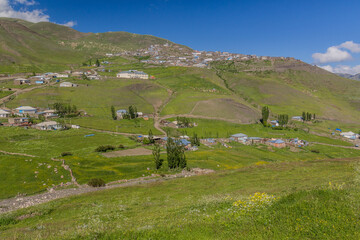 Obraz premium Landscape around Xinaliq (Khinalug) village, Azerbaijan