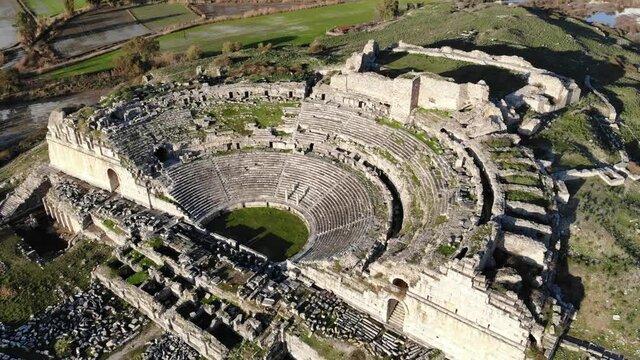 Ancient roman theater at Miletus in southern Turkey