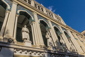 BAKU, AZERBAIJAN - JUNE 18, 2018: Nizami Museum of Azerbaijan Literature building in Baku, Azerbaijan