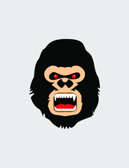 gorilla head cartoon