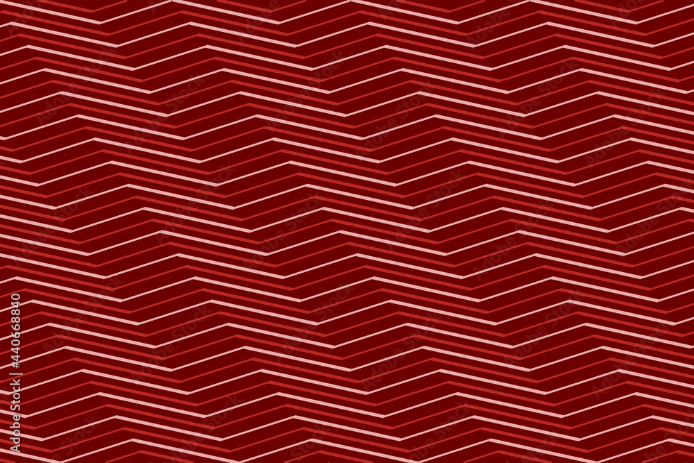 Poster Beautiful triangular pattern on a red background