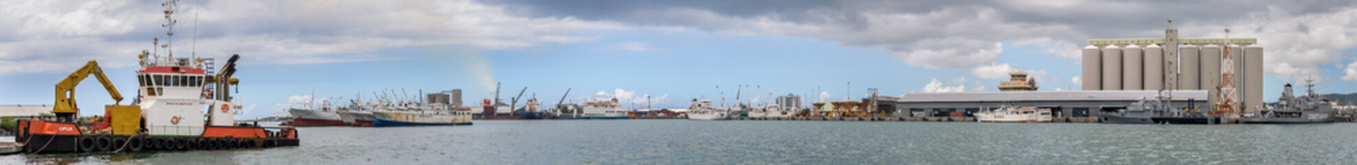 Port Louis harbor panorama