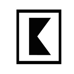 K logo icon vector illustration in box
