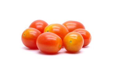 Cherry tomatoes isolated on white background