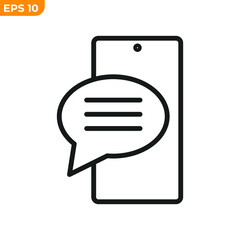 sms chat icon symbol template for graphic and web design collection logo vector illustration
