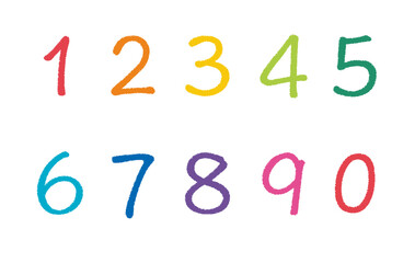 Colorful and simple numeral design.