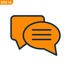 bubble chat comment icon symbol template for graphic and web design collection logo vector illustration