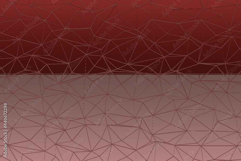 Aufkleber beautiful red gradient with lines connecting in geometrical forms