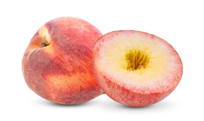 Peach isolated on white