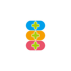 various drugs colorful design decoration medical symbol vector