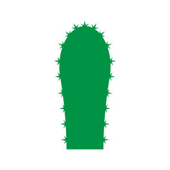 little cute cacti with thorn vector illustration design
