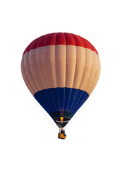 Hot air balloon isolated on white background.