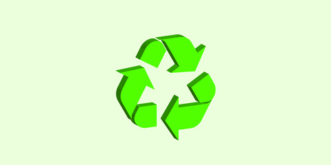 Obraz premium three dimensional recycle logo