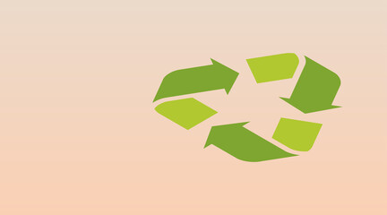 Recyclable reusable. Green recycle arrow icon. Vector sign illustration EPS 10. Isolated on background