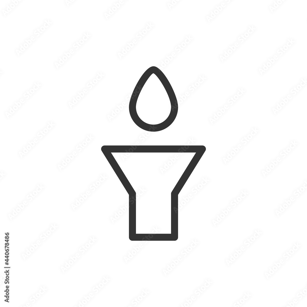 Poster premium funnel line icon for app, web and ui.