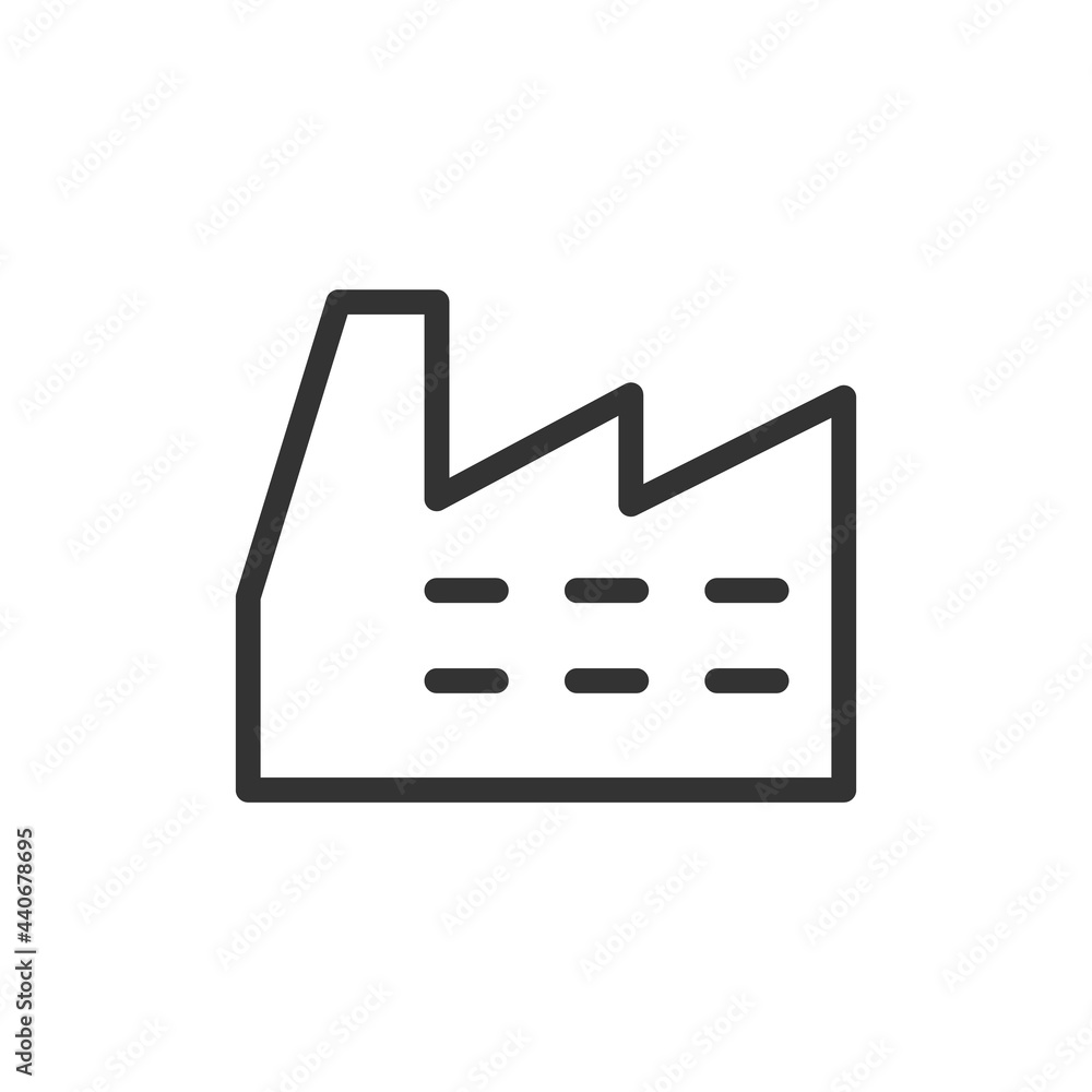 Poster premium factory line icon for app, web and ui.