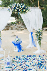 Beach wedding setup