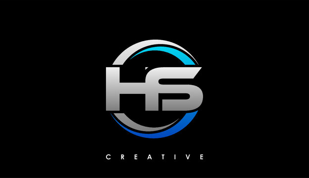 HS Letter Initial Logo Design Template Vector Illustration