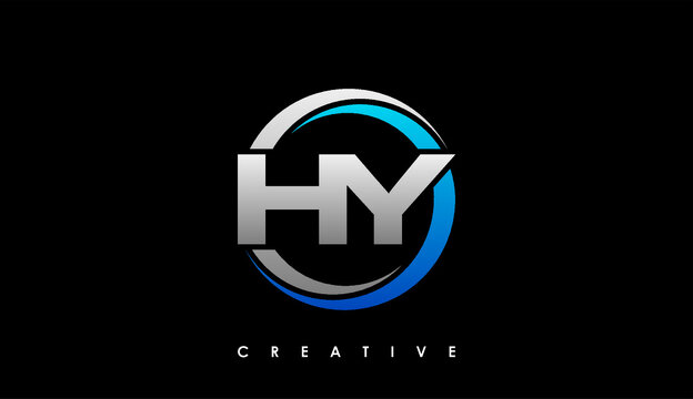 HY Letter Initial Logo Design Template Vector Illustration